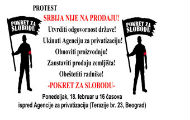 Protest  ''Srbija nije na prodaju'' : Za bolji život i socijalnu pravdu,  ponedeljak u 16 časova